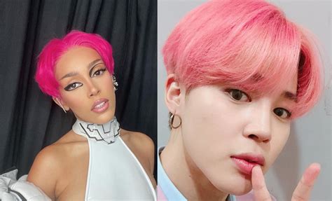 Jimin from BTS was the inspiration for Doja Cat to dye her hair pink