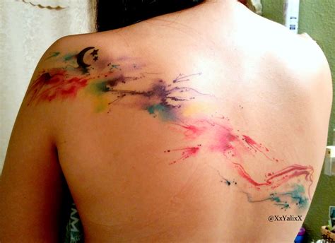 Watercolor Paint Splatter Tattoo