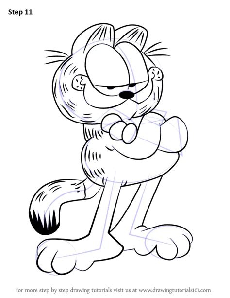 Learn How to Draw Garfield (Garfield) Step by Step : Drawing Tutorials