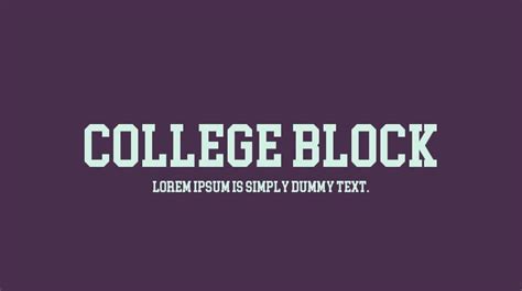 College Block Font : Download Free for Desktop & Webfont