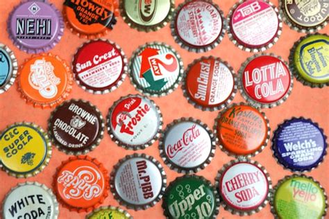 Set of 8 Vintage Soft Drink Bottle Caps Assortment - Etsy