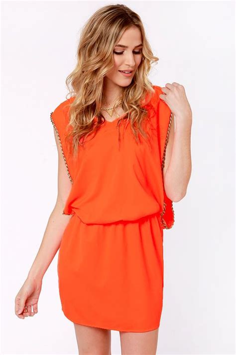 Fight For Your Brights Neon Orange Dress | Neon orange dress, Orange ...