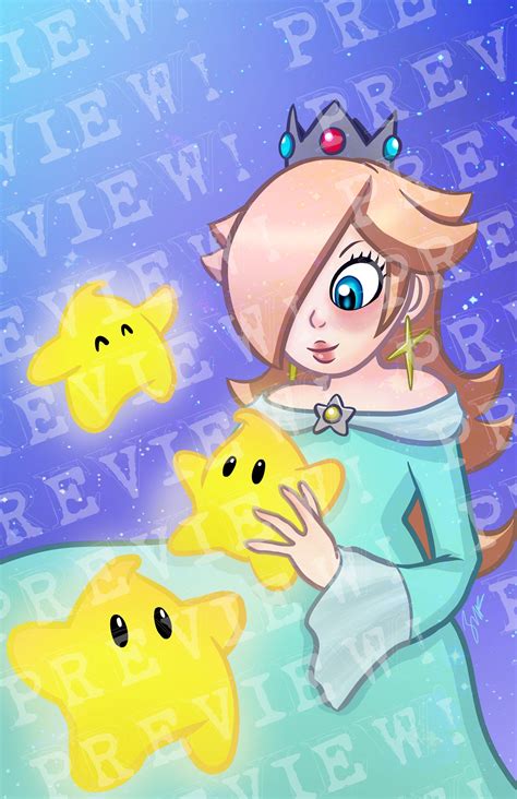 Rosalina and Baby Luma Print super Mario Galaxy - Etsy UK