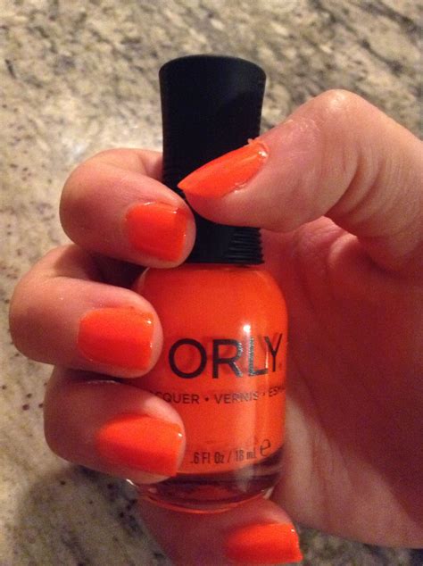 Neon orange nails 😍😍😍 luv this color!! | Neon orange nails, Orange ...