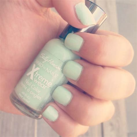 wearing this color right now | Nails, Mint nails, Nail polish