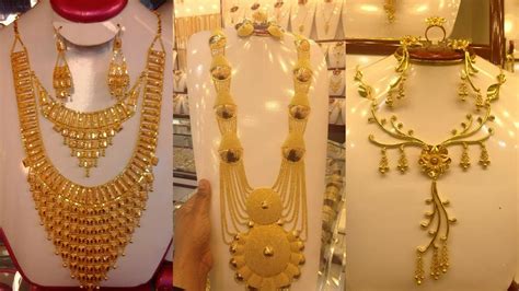 Gold Jewelry Arabic Design Necklace - Collection of Precious Jewelry Design