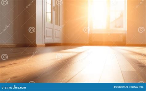 Empty Room with Wooden Floor Empty Room with Window Stock Illustration ...