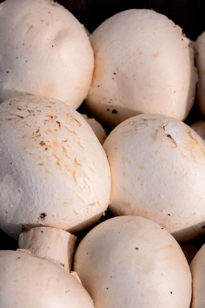 Premium Photo | Photo picture of fresh white mushroom food texture background