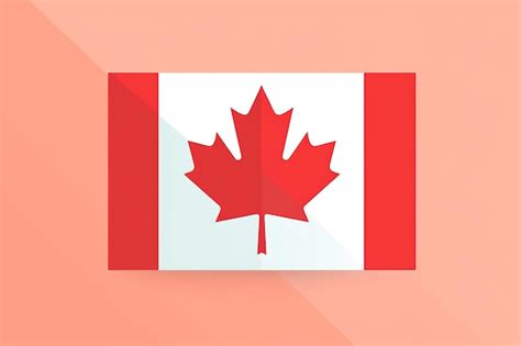 Premium AI Image | A flag with a maple leaf on it