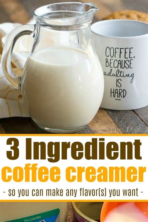 Homemade Coffee Creamer Recipe - 3 Ingredient Coffee Creamer