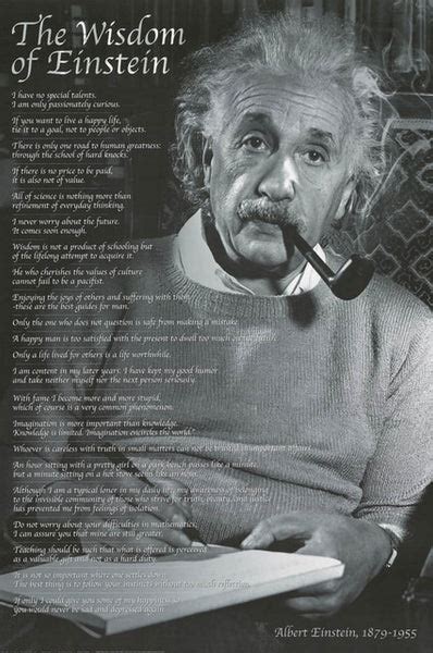 Albert Einstein Wisdom Quotes Poster 24x36 – BananaRoad