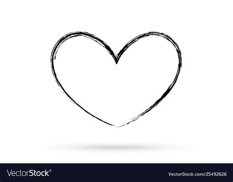 Popular heart drawing love valentine sign symbol Vector Image