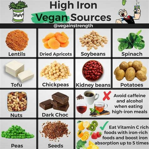 Vegan sources | Foods with iron, Foods high in iron, Iron rich foods