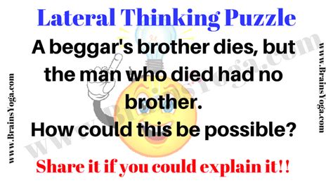 Lateral thinking Brain Twister Question with Answer