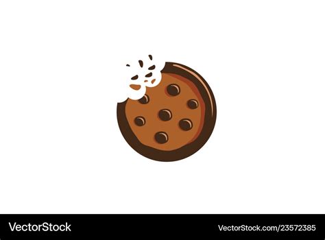 Creative delicious cookie logo Royalty Free Vector Image