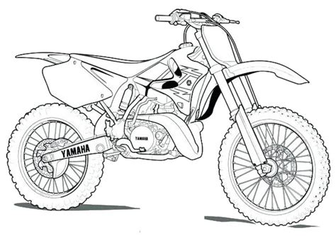 Cool Dirt Bike Coloring Page - Free Printable Coloring Pages for Kids