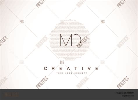 Md M D Logo Design Vector & Photo (Free Trial) | Bigstock