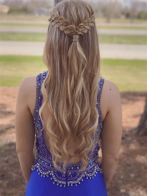 #prom #homecomingdance #dance #formal #hair #braid Prom hair 2017!! It's a four strand braid ...