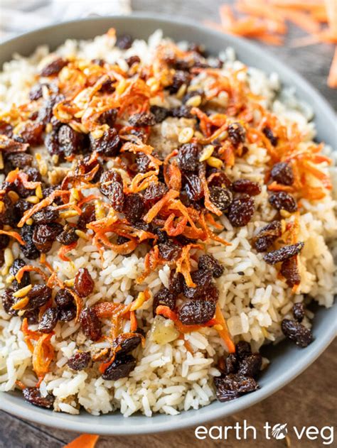 Vegetarian Kabuli Pulao (Afghan Rice) - Earth to Veg