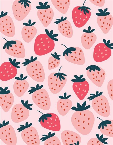 Premium Vector | Strawberries pattern