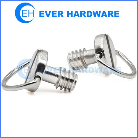 Ring Fasteners Metal Fasten Captive Pull Screw With D Shaped Bail Hand