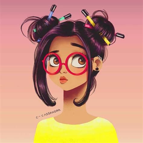 Nerd Girl Drawing