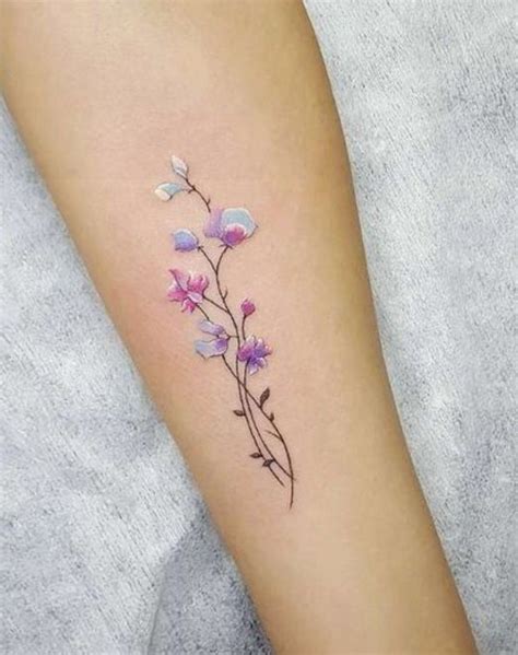 Small Purple Flower Tattoo Designs ~ Tattoo Flower Small Purple Tattoos | Boditewasuch