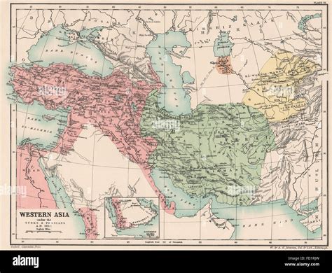 WESTERN ASIA IN 1600 AD: under the Turks & Persians, 1902 antique map Stock Photo: 94082881 - Alamy