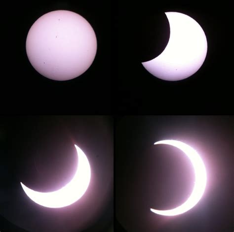 Various stages of solar eclipse | Vibhu - Sky & Telescope - Sky & Telescope