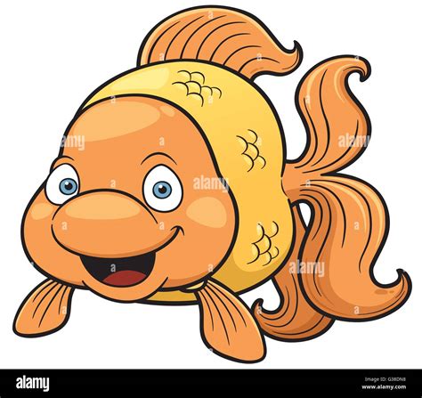 Vector illustration of Goldfish Cartoon Stock Vector Image & Art - Alamy