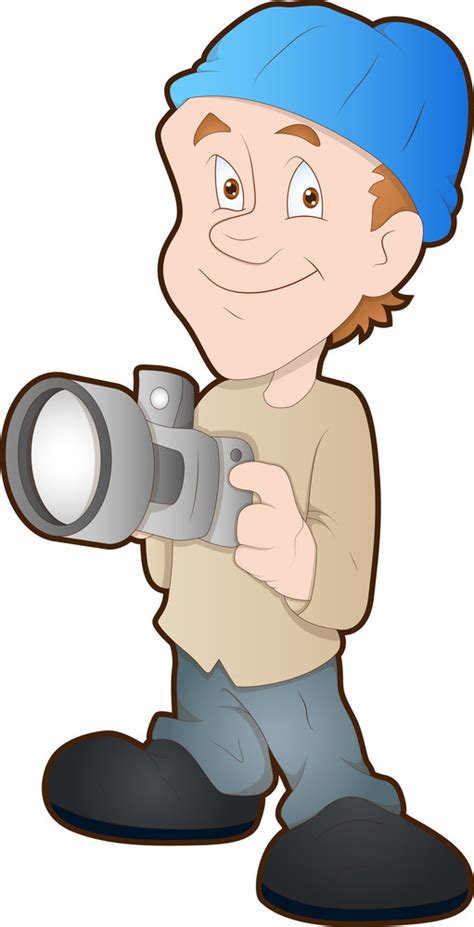 Photographer - Cartoon Character Royalty-Free Stock Image - Storyblocks