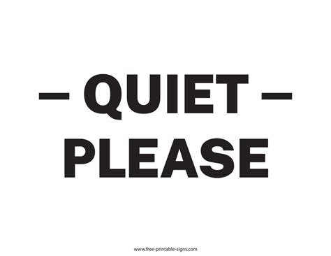 Printable Quiet Please Sign – Free Printable Signs