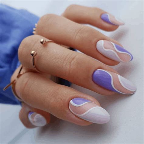 40+ Abstract Nail Art To Inspire Your Next Manicure | Purple nails, Short acrylic nails, Short ...