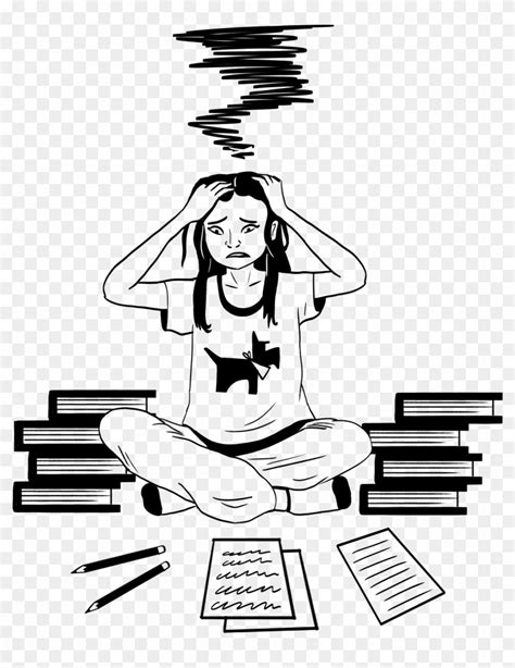 Stress Is The Body - Drawing About Stress Student - Free Transparent PNG Clipart Images Download