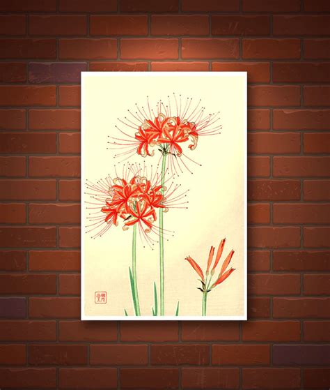 Japanese art Flowers floral plants botanical art prints | Etsy