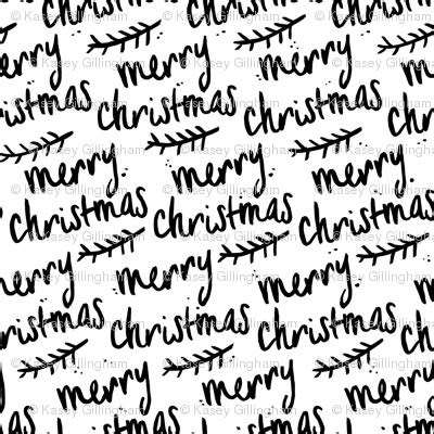 Merry Christmas giftwrap - kaseygillingham - Spoonflower