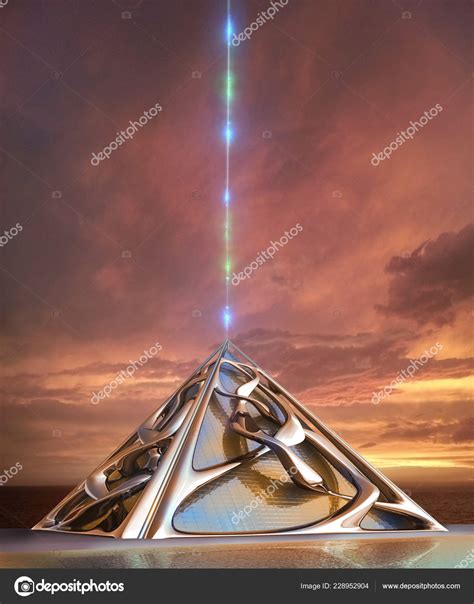 Futuristic City Architecture Glass Pyramid Enclosed Vine Organic ...