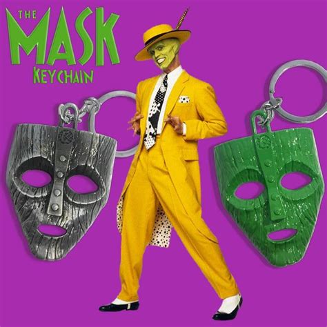 The Mask Keychain | Jim Carrey Loki Movie | 1994 Comedy Film | 90's ...