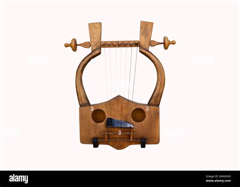 Greek musical instrument lyra isolated over white Stock Photo - Alamy