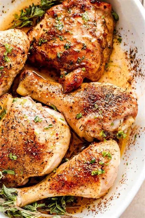 Simple, wholesome, and full of flavor, these Classic Baked Chicken Pieces are coated in a smo ...