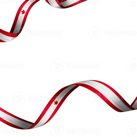 Ribbon with canada flag color 3d 21001388 PNG