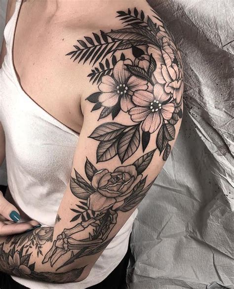 Forearm Lotus Flower Tattoo Half Sleeve - Viraltattoo