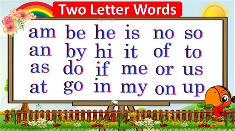 Two Letter Words for Kids | 2 Letter words Phonics | Learn Phonics | Preschool Learning at, by ...