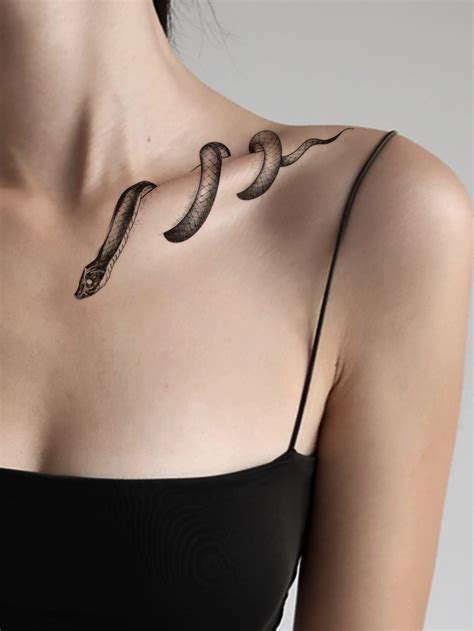 1sheet Snake Pattern Tattoo Sticker