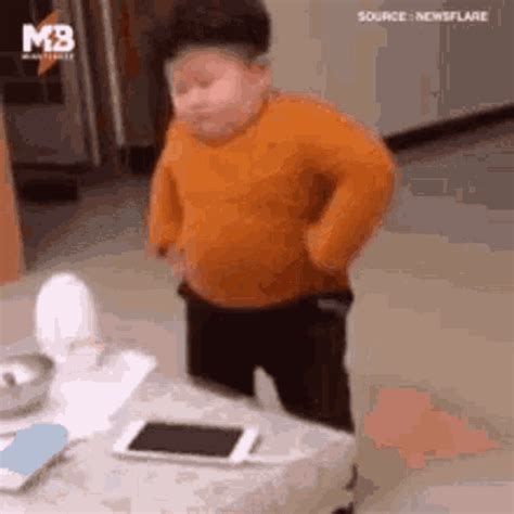 Fat Asian Kid Dancing Gif