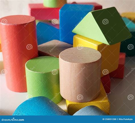 Wooden toy blocks stock photo. Image of learning, education - 258051288