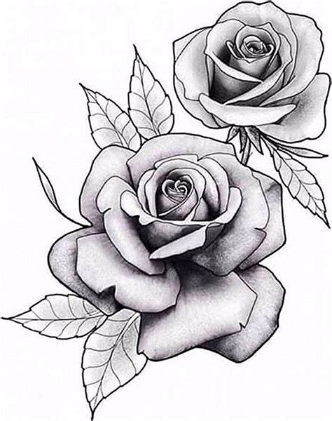 45 Flores #BG , #Flores #rosetattoo | Rose tattoo stencil, Realistic rose tattoo, Rose flower ...