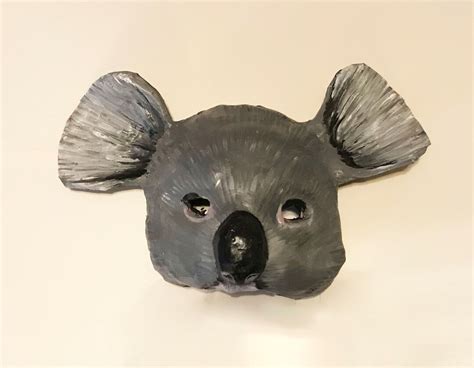 Koala Bear Mask, Koala Bear, Marsupial, Mask, Wearable, Paper Mache - Etsy