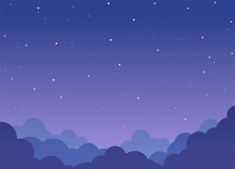 Night Sky Background Cartoon