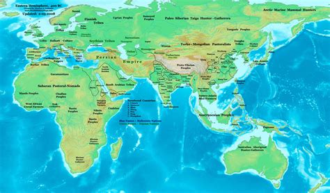 World map 400 BC - World History Maps